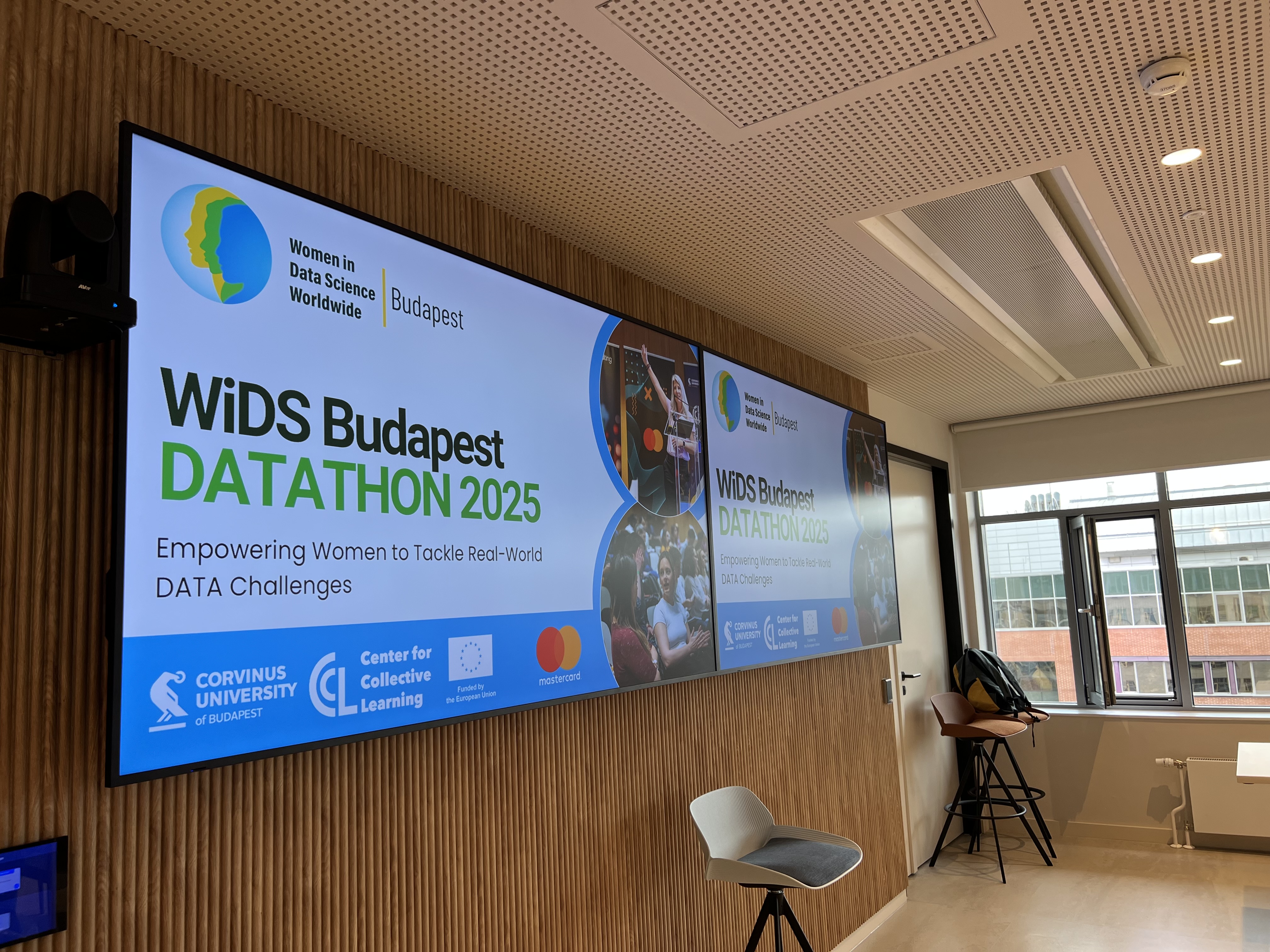 Pantalla de apertura de WiDS Budapest Datathon