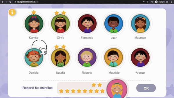 El juego de las estrellas gameplay animation