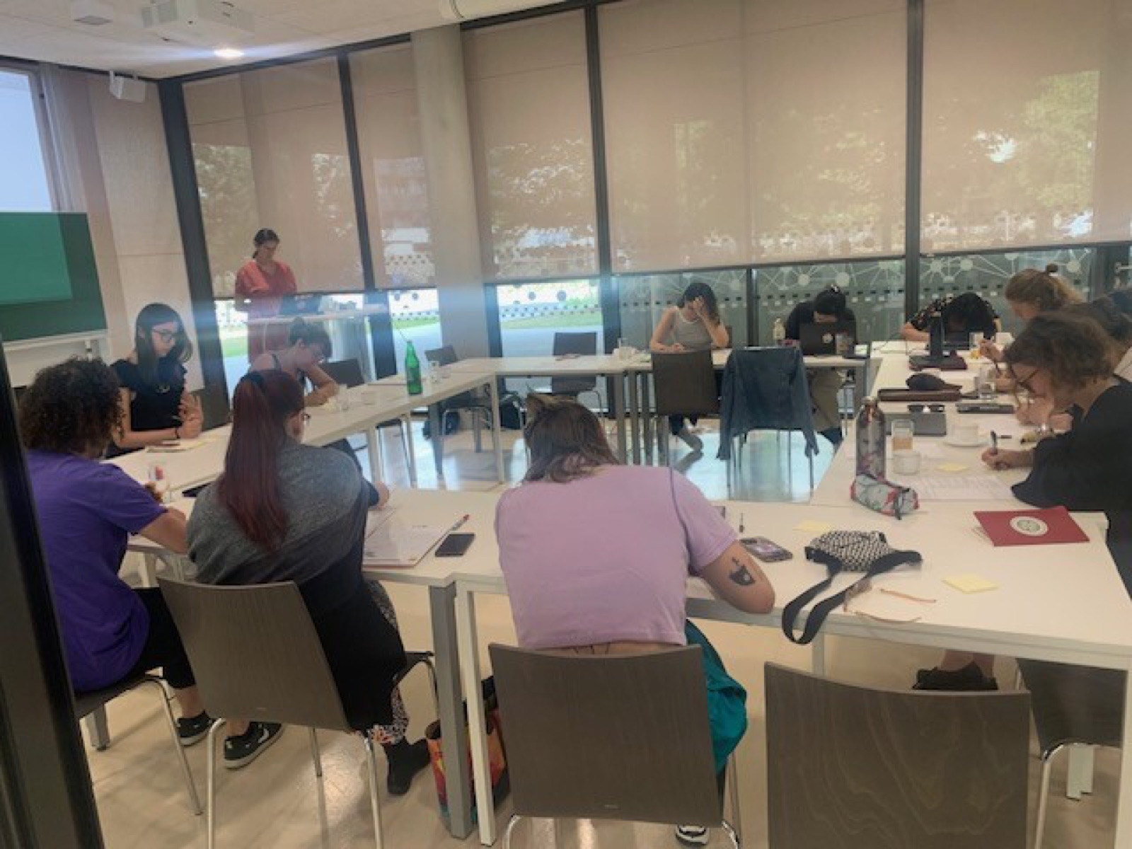 Participants working during the Gendering in Science Workshop
