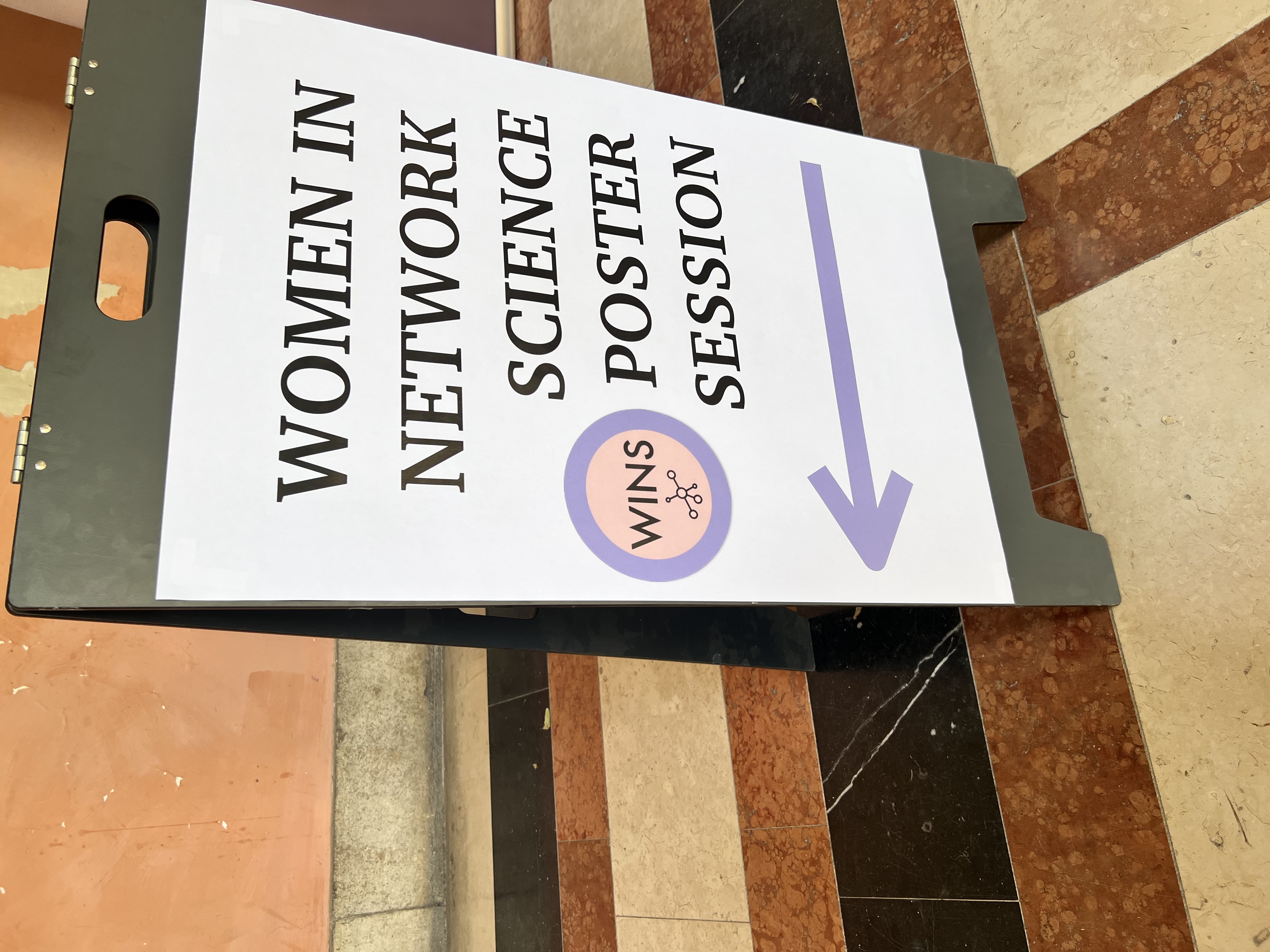 Women in Network Science sign at NetSci 2023