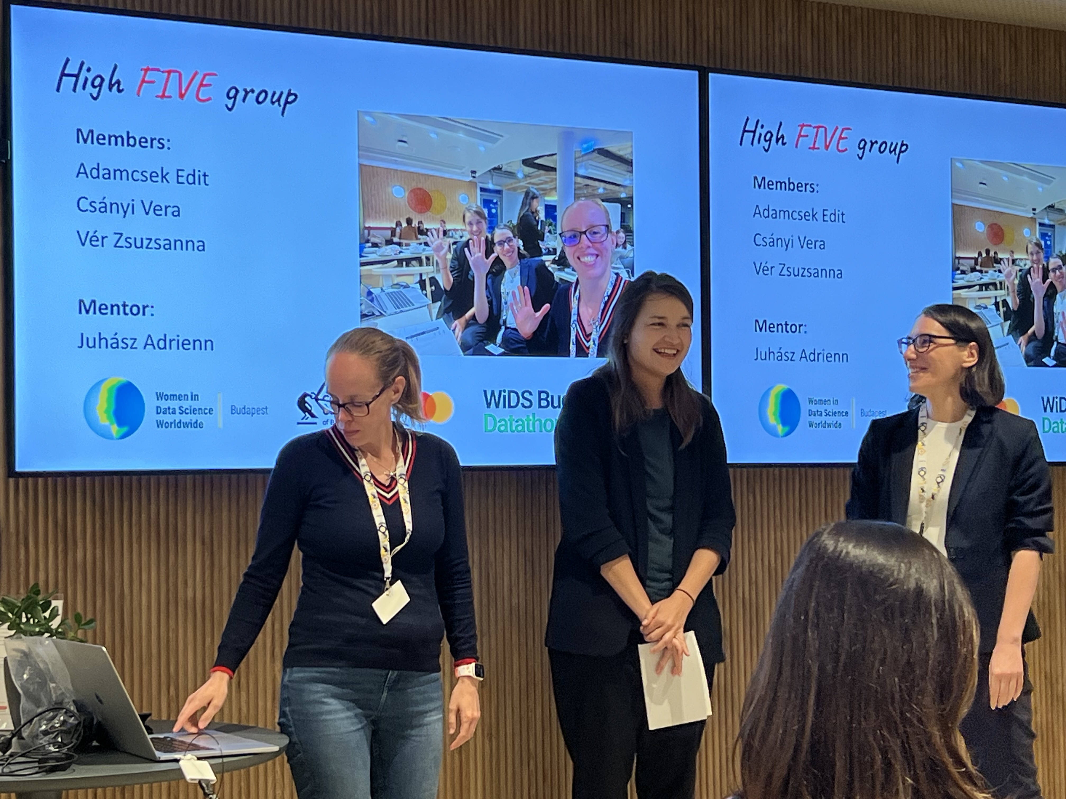 Stage moment at WiDS Budapest Datathon